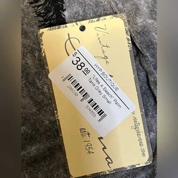 Vintage Havana Gray Sleeveless Graphic Tank Top size S - Picture 8 of 11